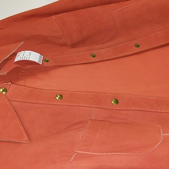 Orange leather Shaket Vintage - Picture 5 of 8